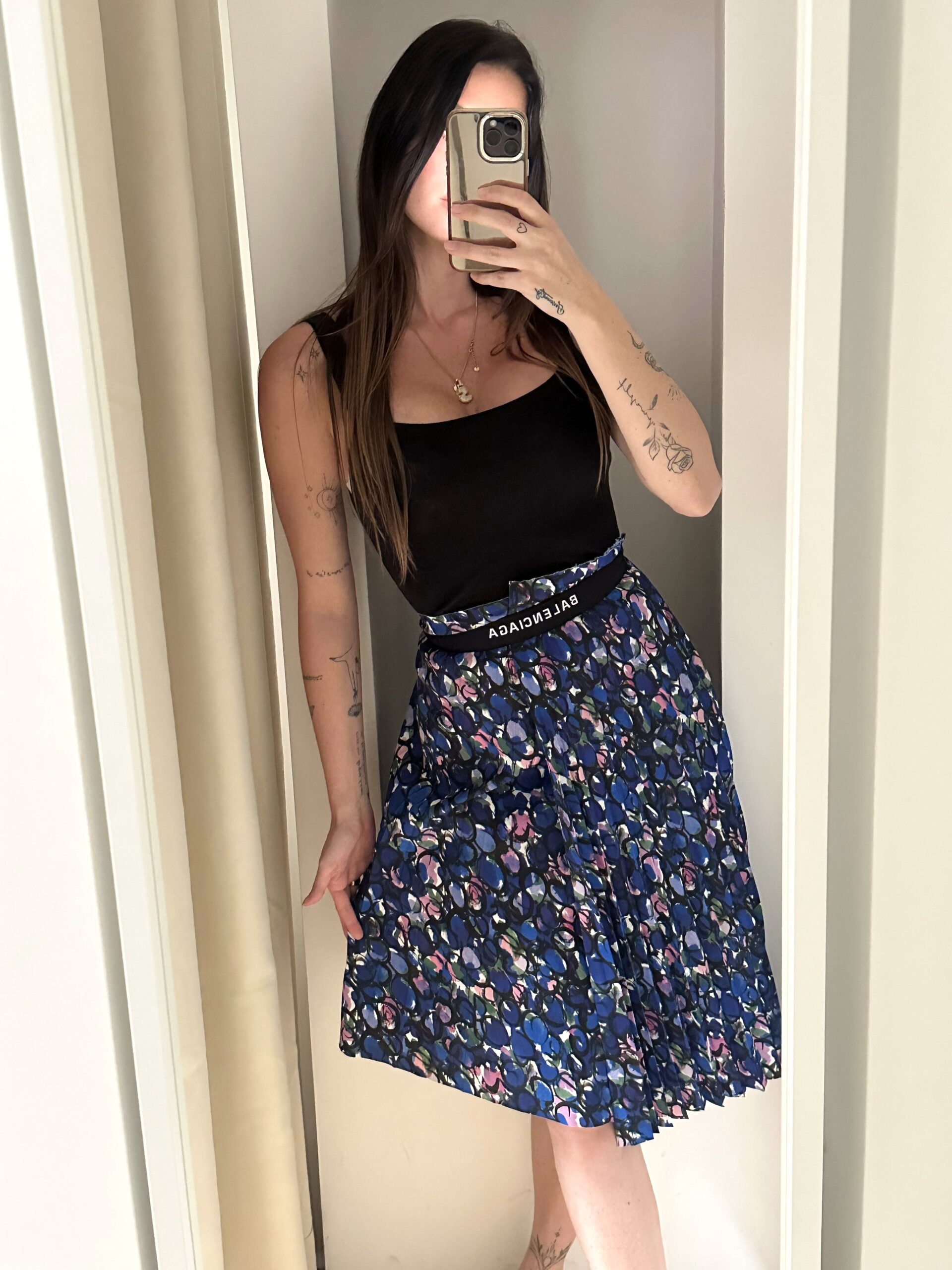 GONNA LONGETTE STAMPA FLOREALE BALENCIAGA