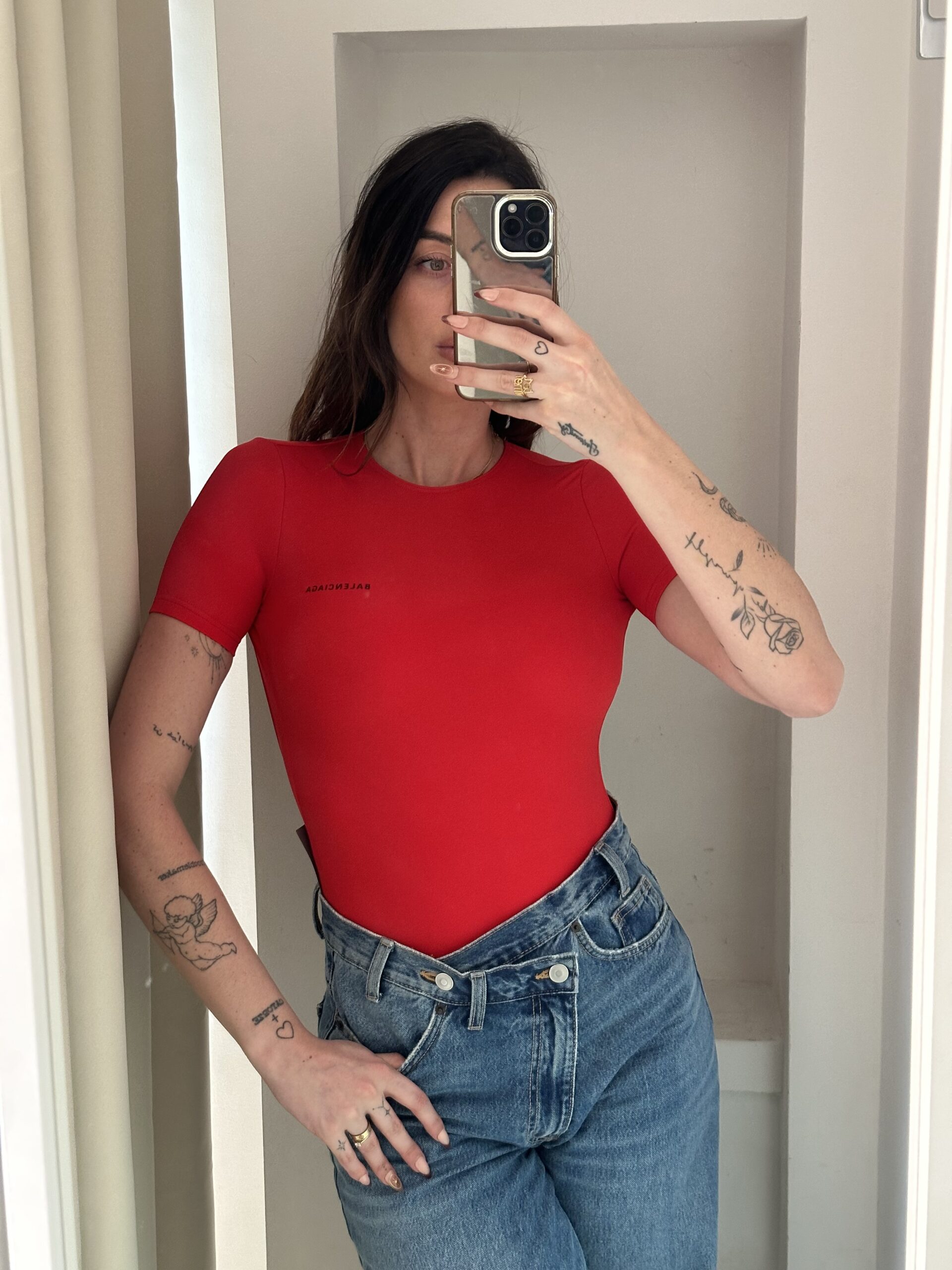 T-SHIRT ROSSA BALENCIAGA