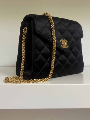 BORSA VINTAGE MINI RASO DI SETA CHANEL - borsa di lusso second hand