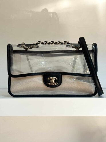 BORSA CLASSICA PVC SAND BY THE SEA CHANEL - borsa di lusso second hand