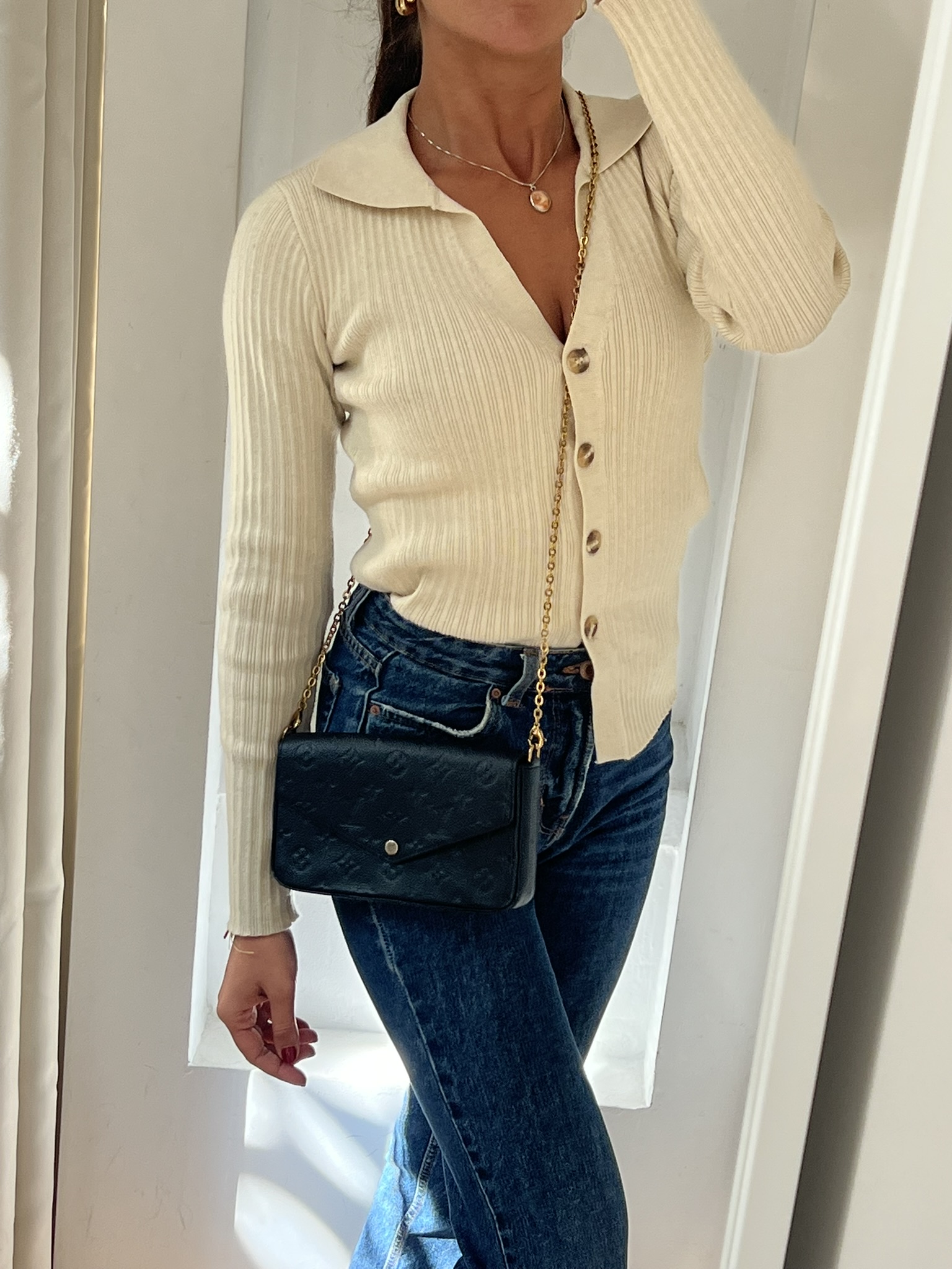 POCHETTE FELICIE IN PELLE LOUIS VUITTON