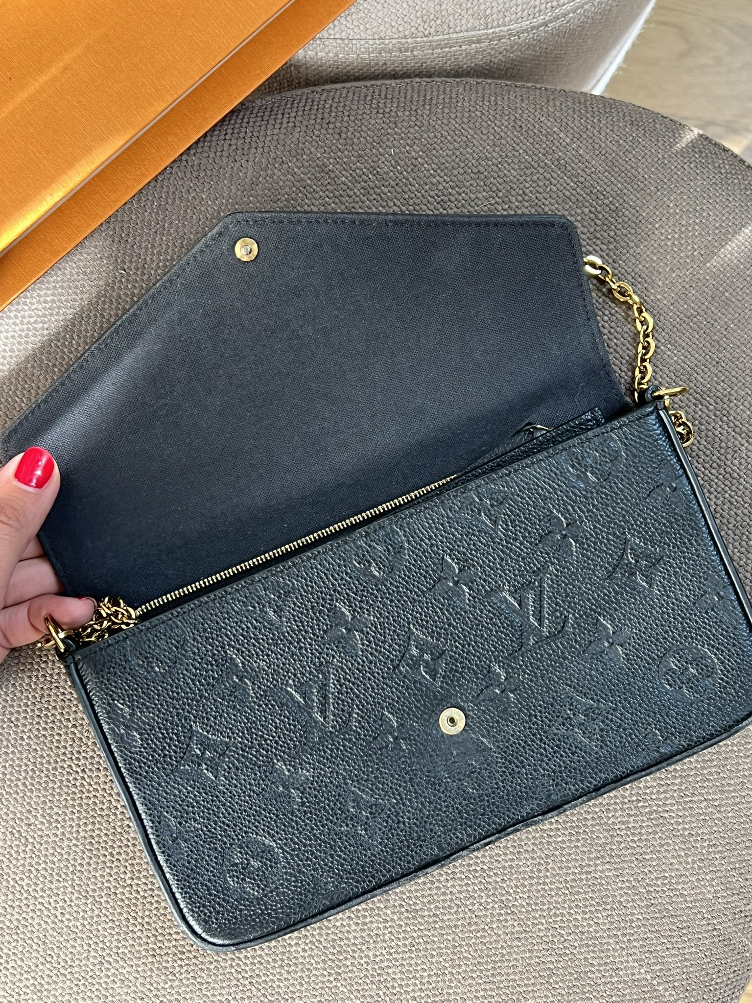 POCHETTE FELICIE IN PELLE LOUIS VUITTON