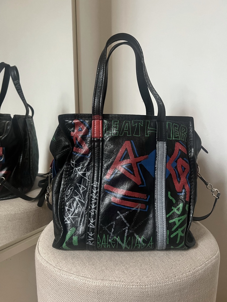 BORSA BAZAR IN PELLE GRAFFITI BALENCIAGA