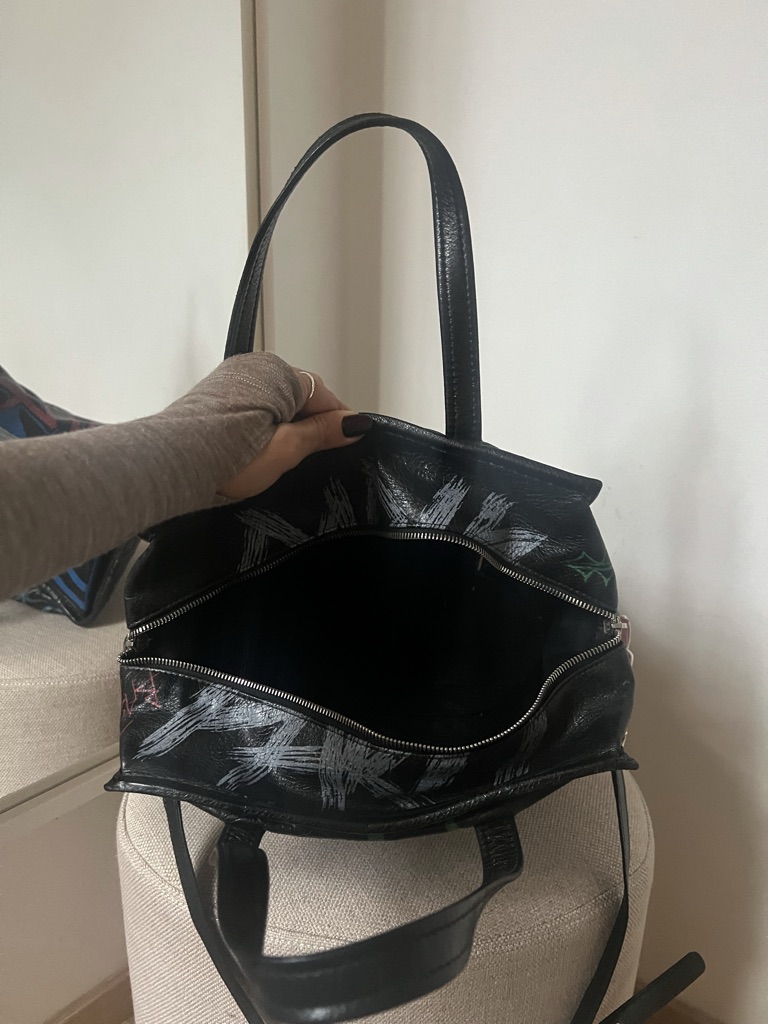 BORSA BAZAR IN PELLE GRAFFITI BALENCIAGA