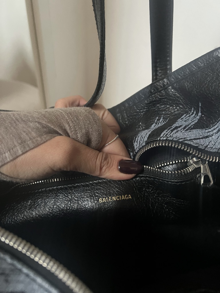 BORSA BAZAR IN PELLE GRAFFITI BALENCIAGA