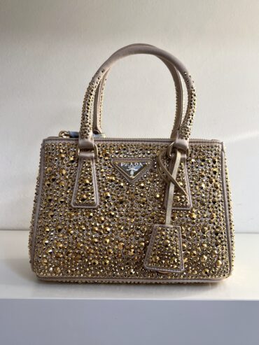 MINI GALLERIA IN RASO CON STRASS PRADA