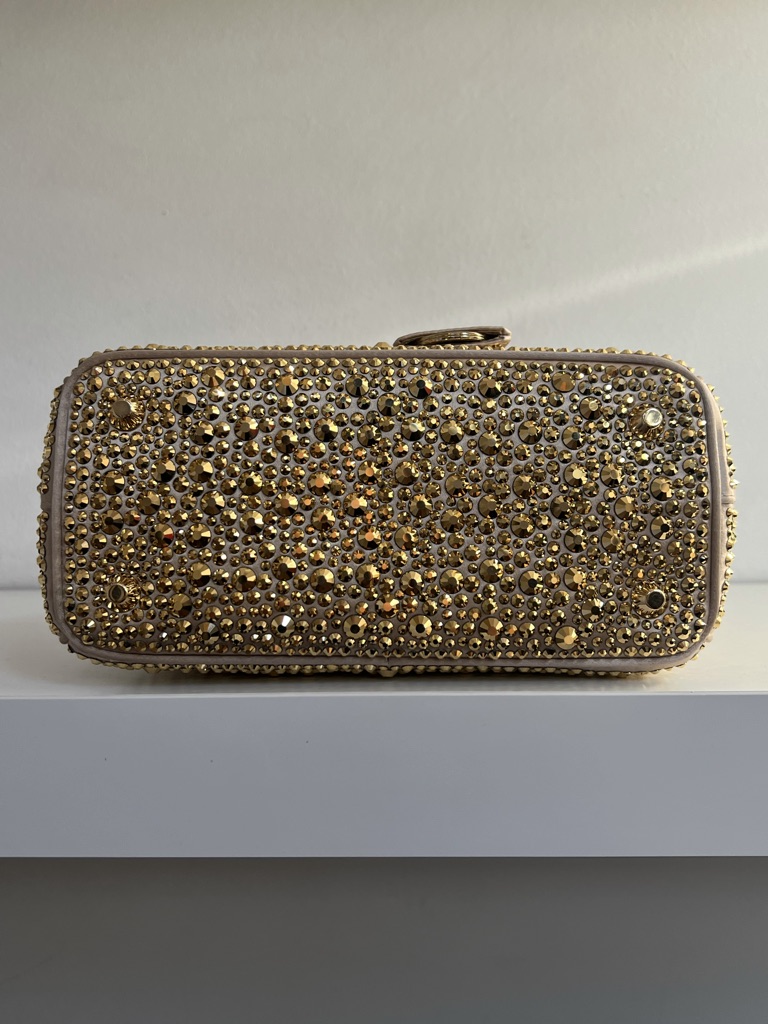 MINI GALLERIA IN RASO CON STRASS PRADA