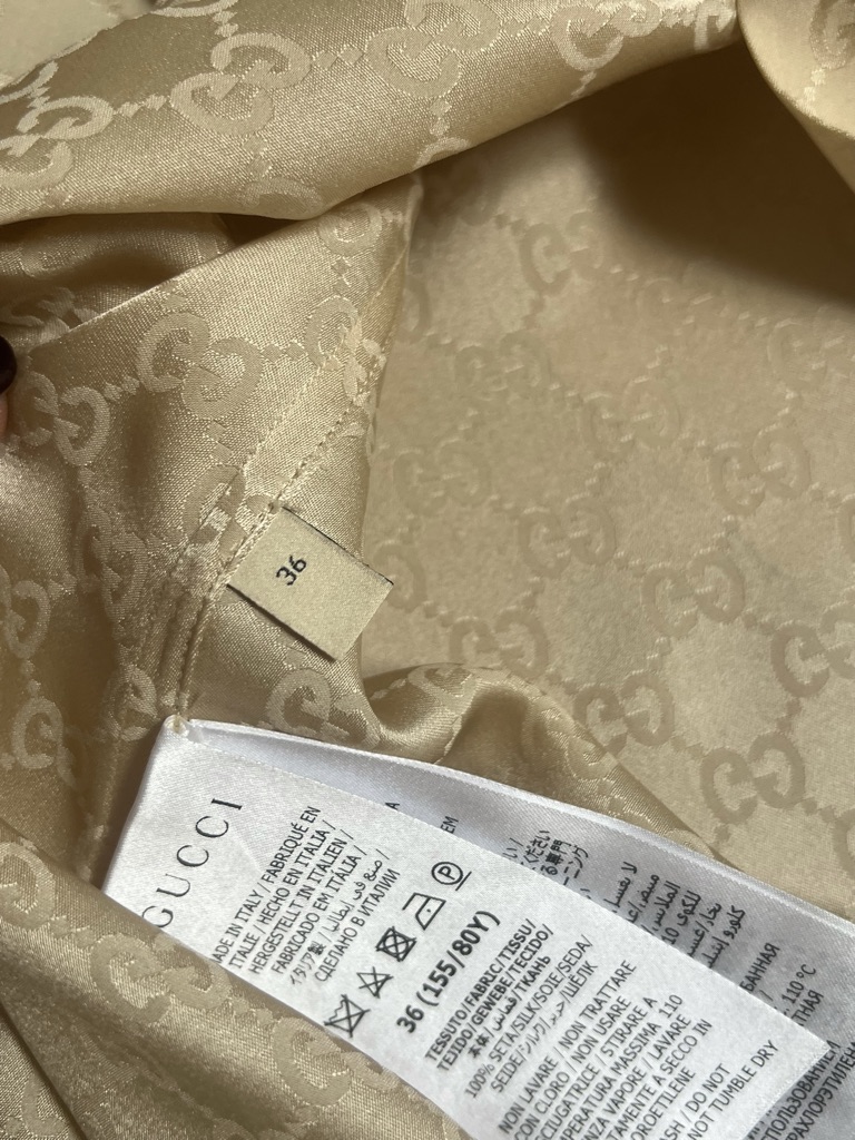 CAMICIA SETA GG JACQUARD GUCCI