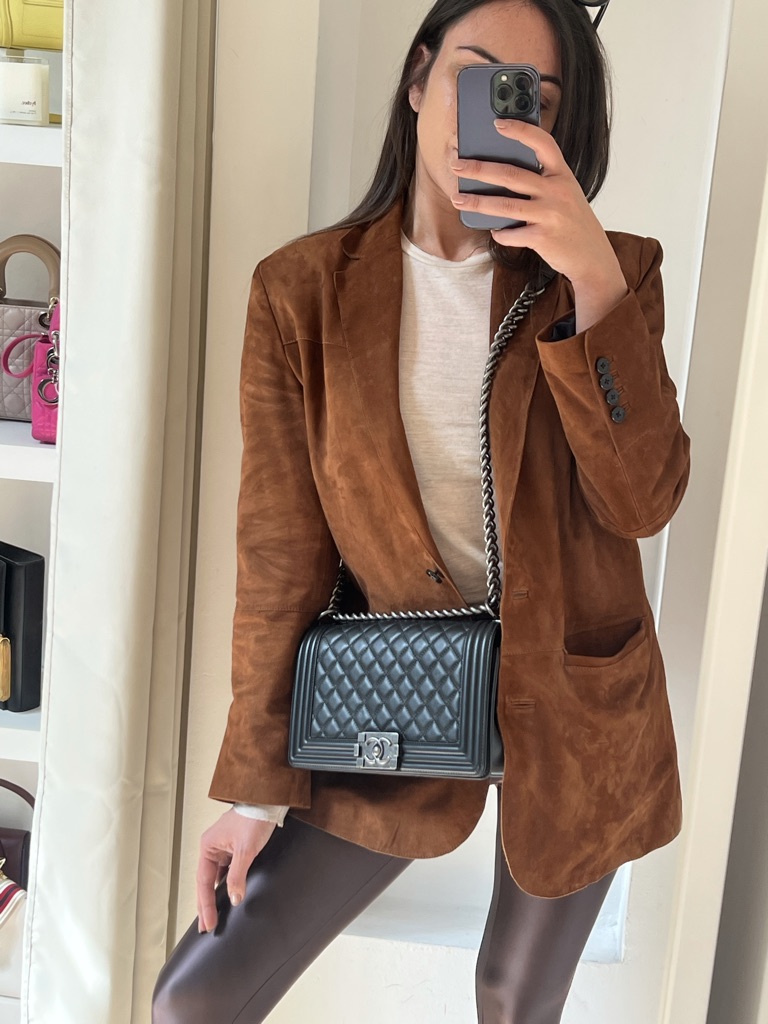 BORSA BOY MEDIA IN PELLE CHANEL