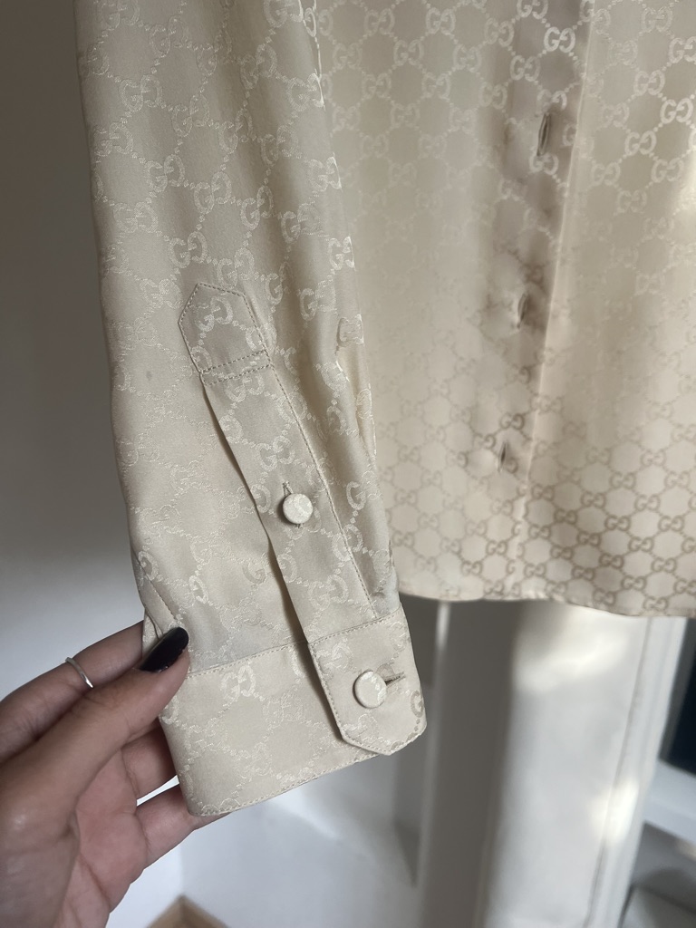 CAMICIA SETA GG JACQUARD GUCCI