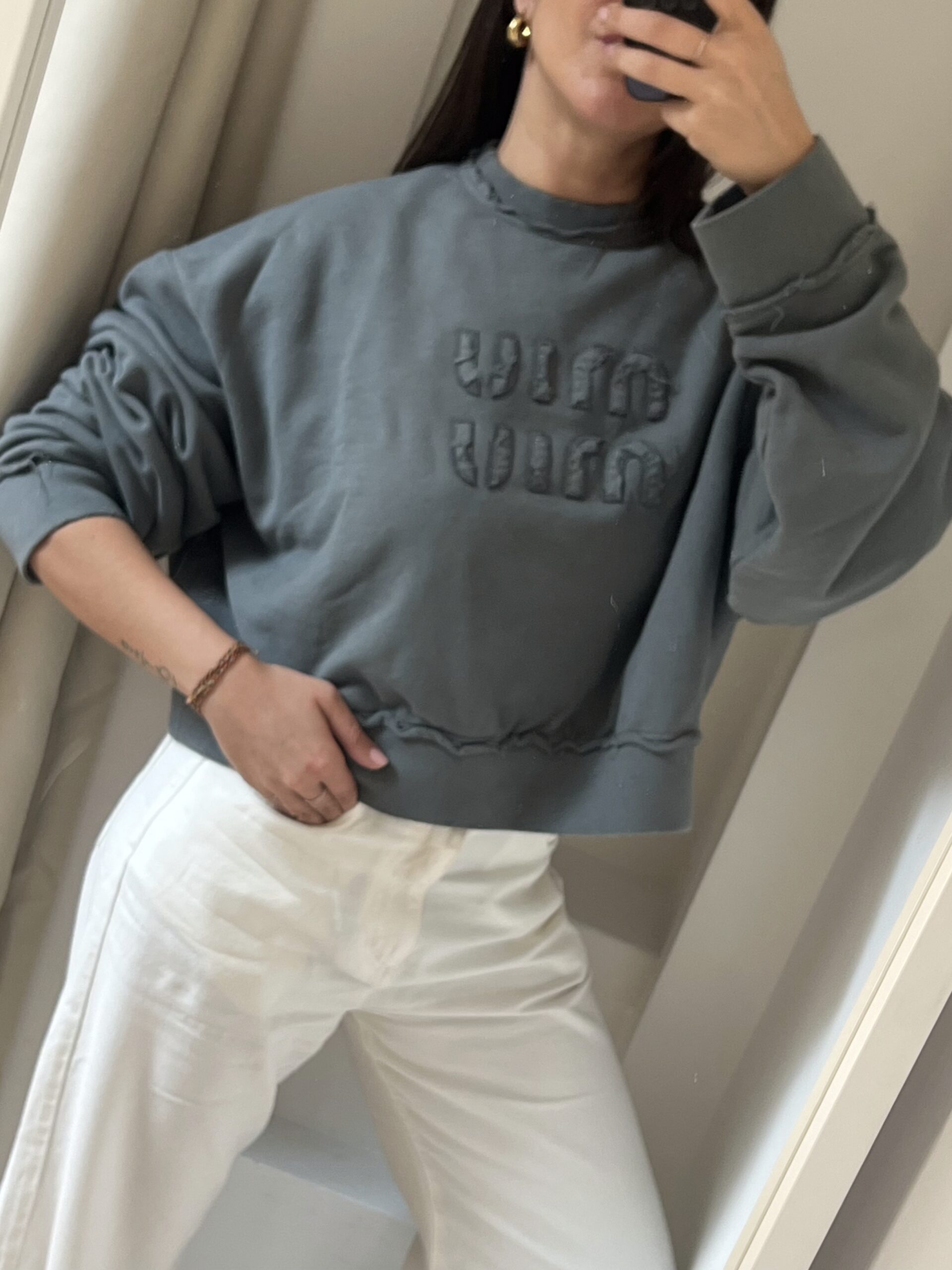 FELPA GRIGIA MIU MIU