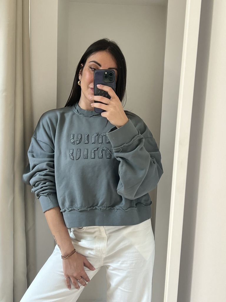 FELPA GRIGIA MIU MIU