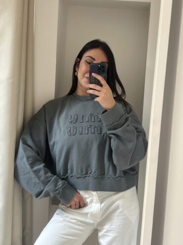 FELPA GRIGIA MIU MIU - abbigliamento firmato second hand