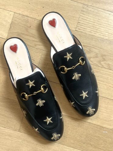 SLIPPER IN PELLE GUCCI - scarpe di lusso second hand