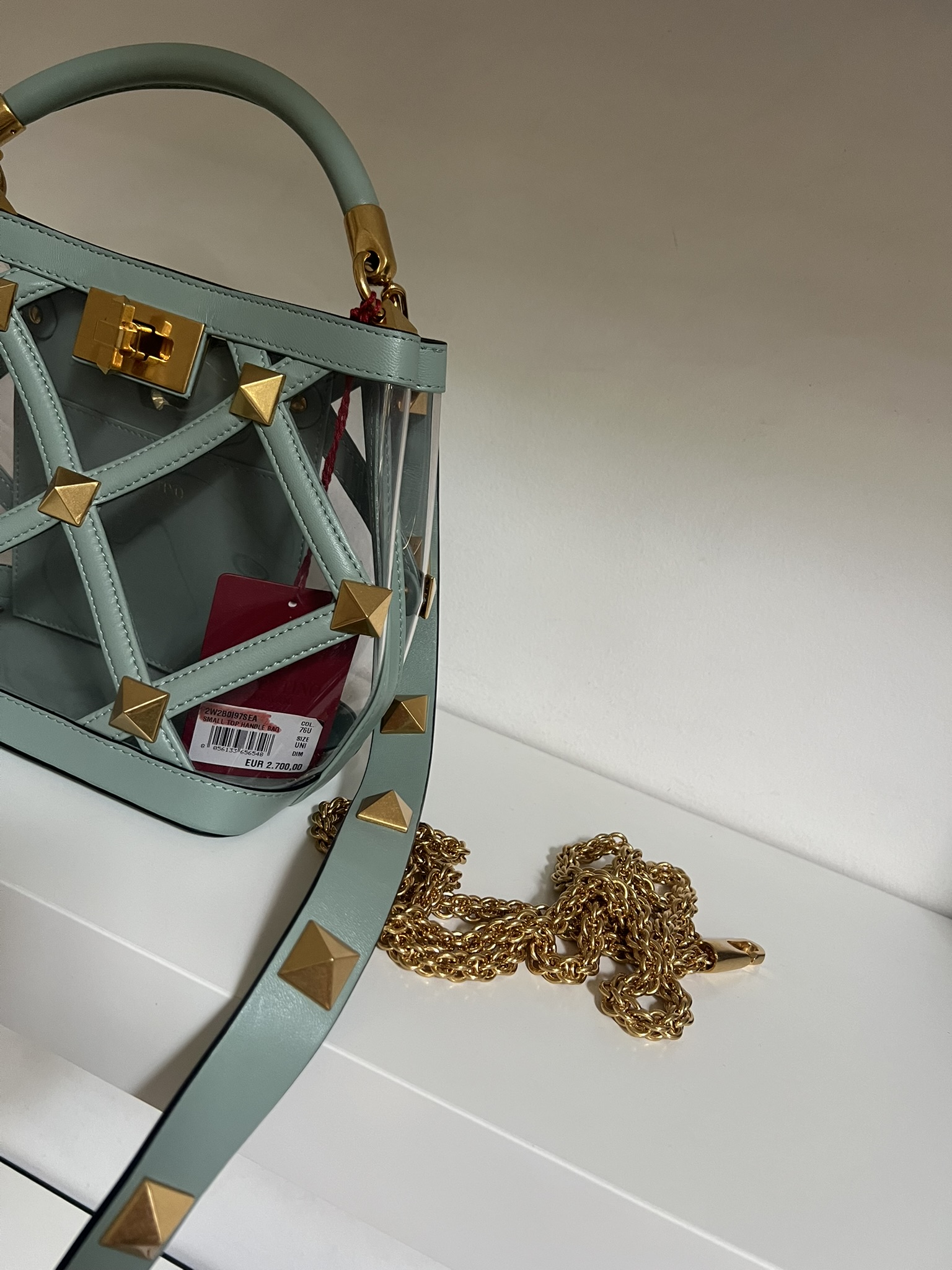 BORSA A MANO ROMAN STUD PVC VALENTINO