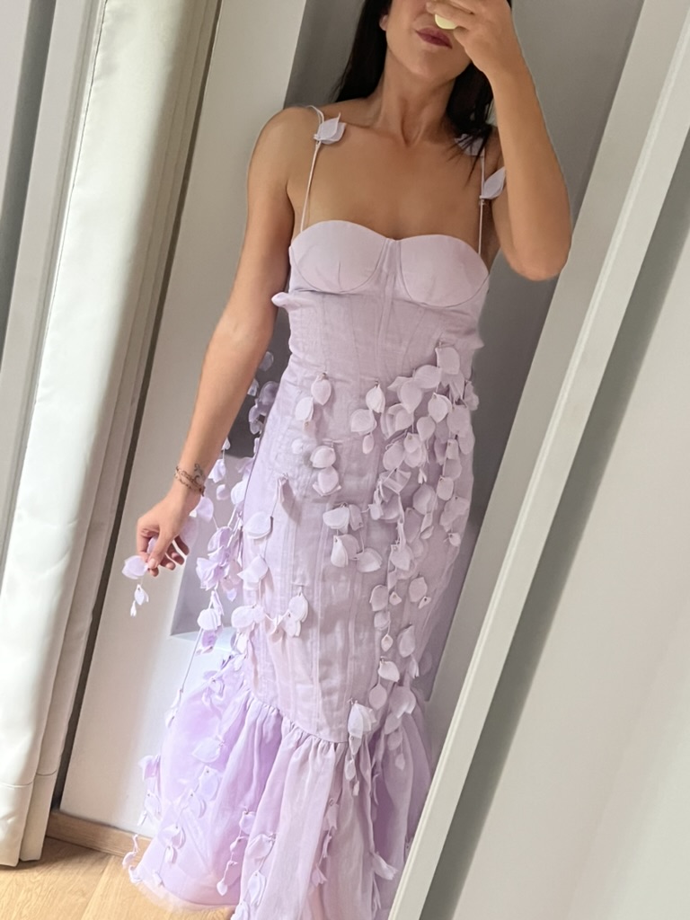 ABITO LUNGO CON FIORI APPLICATI ZIMMERMANN