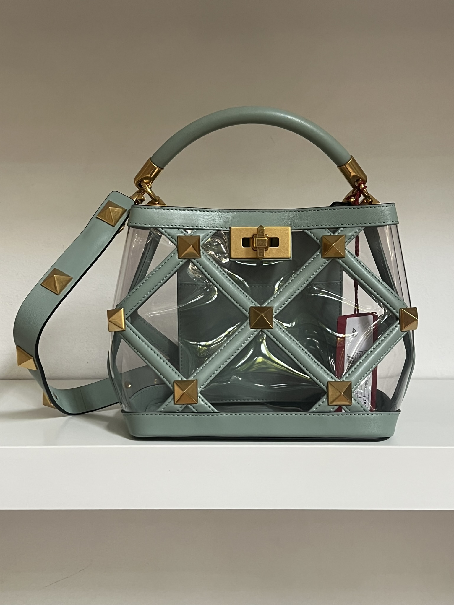 BORSA A MANO ROMAN STUD PVC VALENTINO