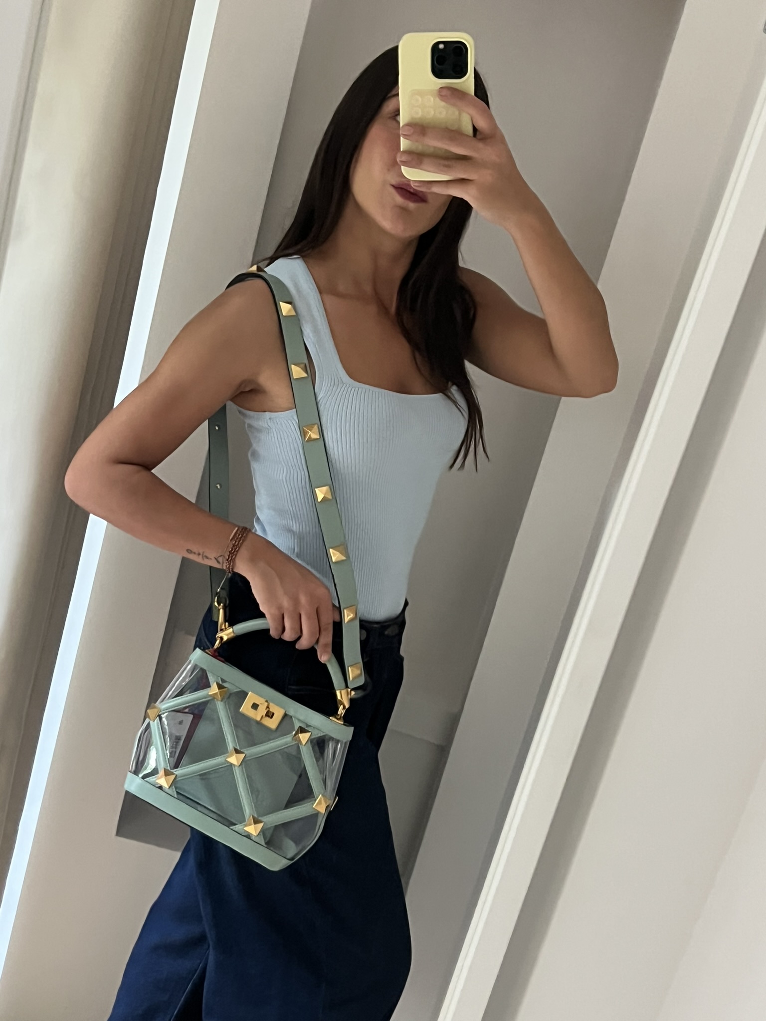 BORSA A MANO ROMAN STUD PVC VALENTINO