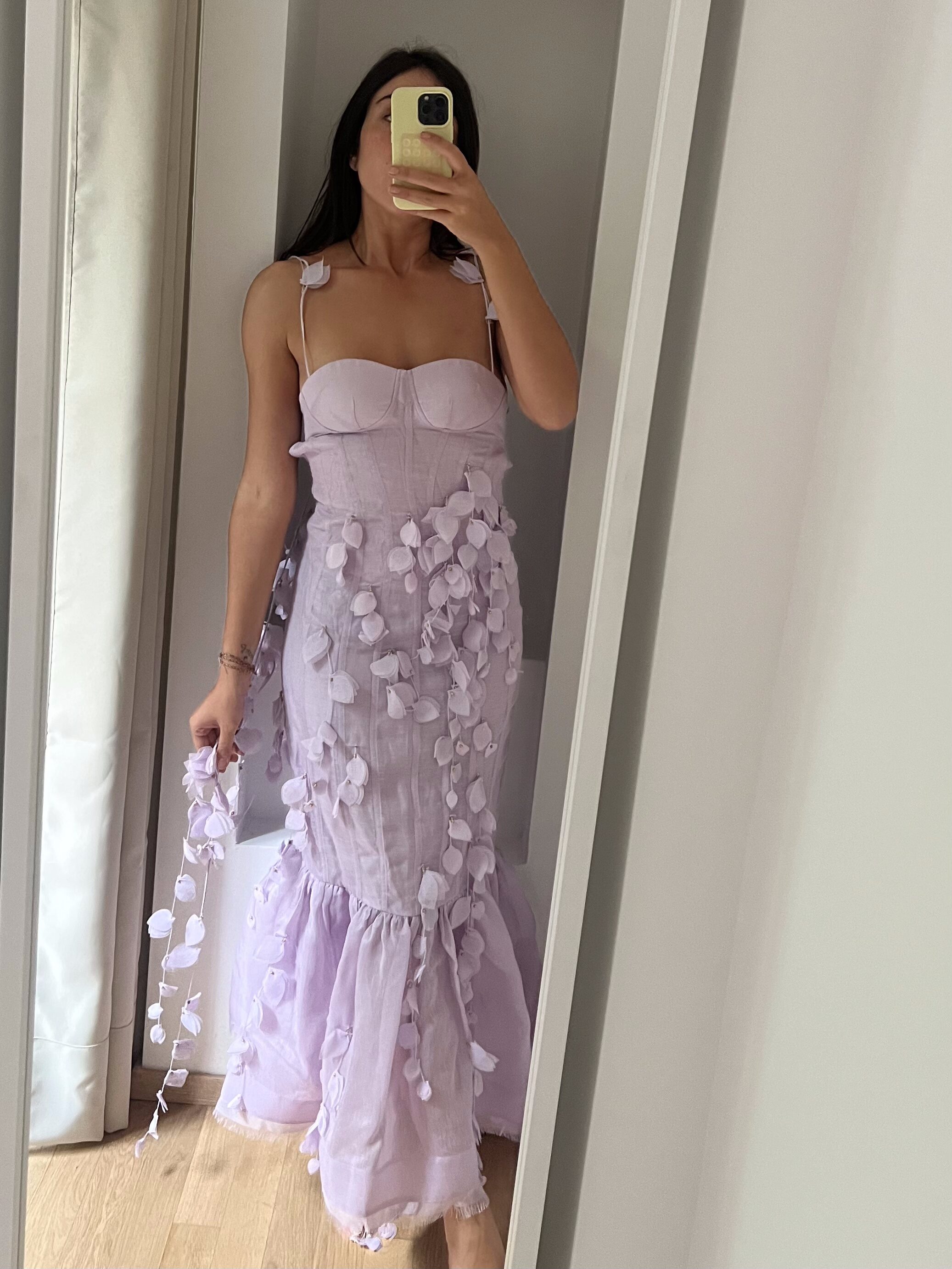 ABITO LUNGO CON FIORI APPLICATI ZIMMERMANN