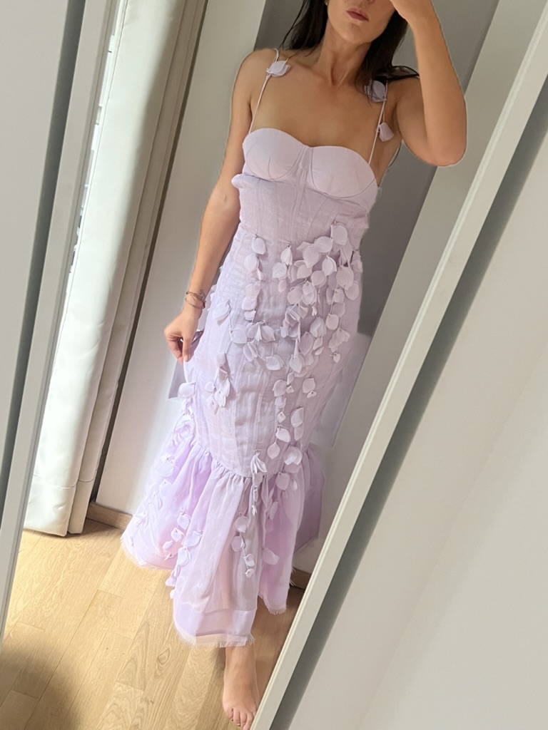 ABITO LUNGO CON FIORI APPLICATI ZIMMERMANN
