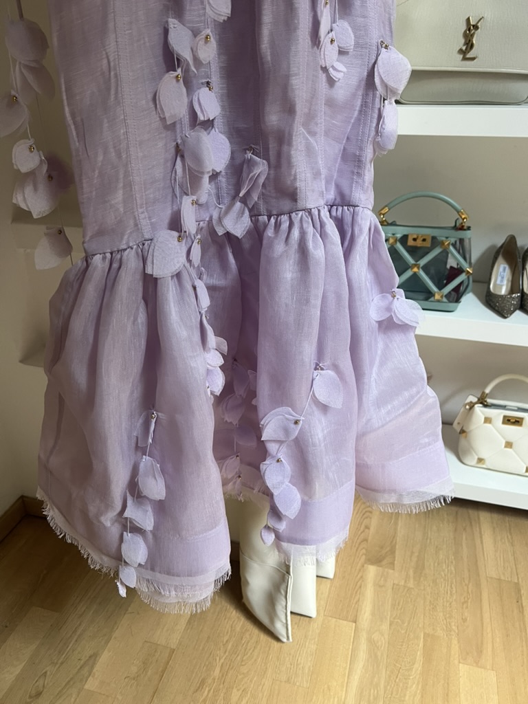 ABITO LUNGO CON FIORI APPLICATI ZIMMERMANN