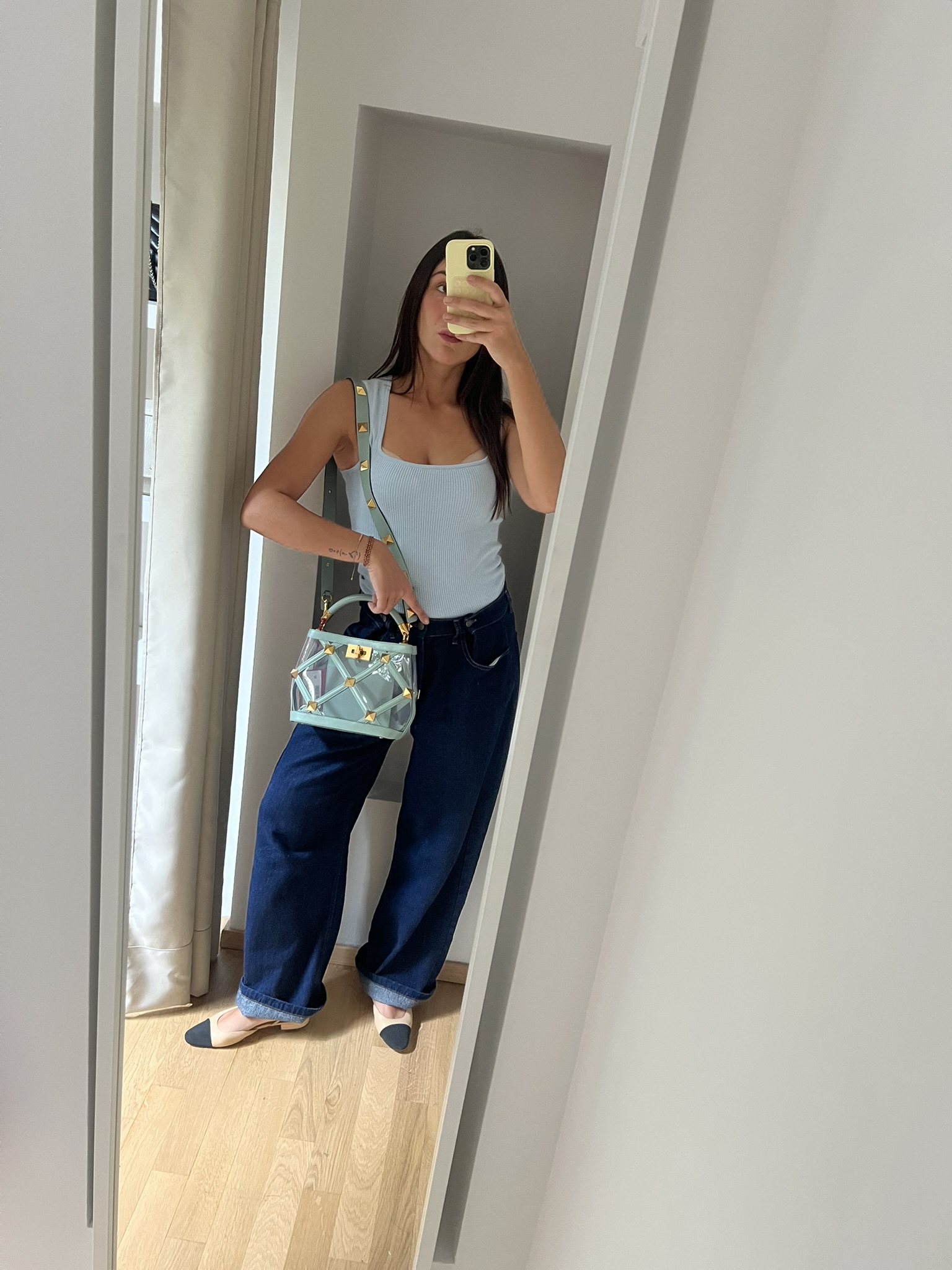 BORSA A MANO ROMAN STUD PVC VALENTINO