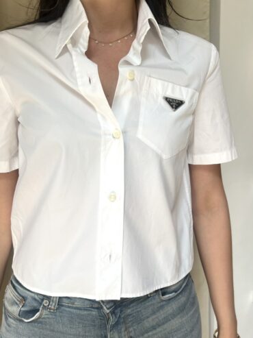 CAMICIA COTONE BIANCO PRADA