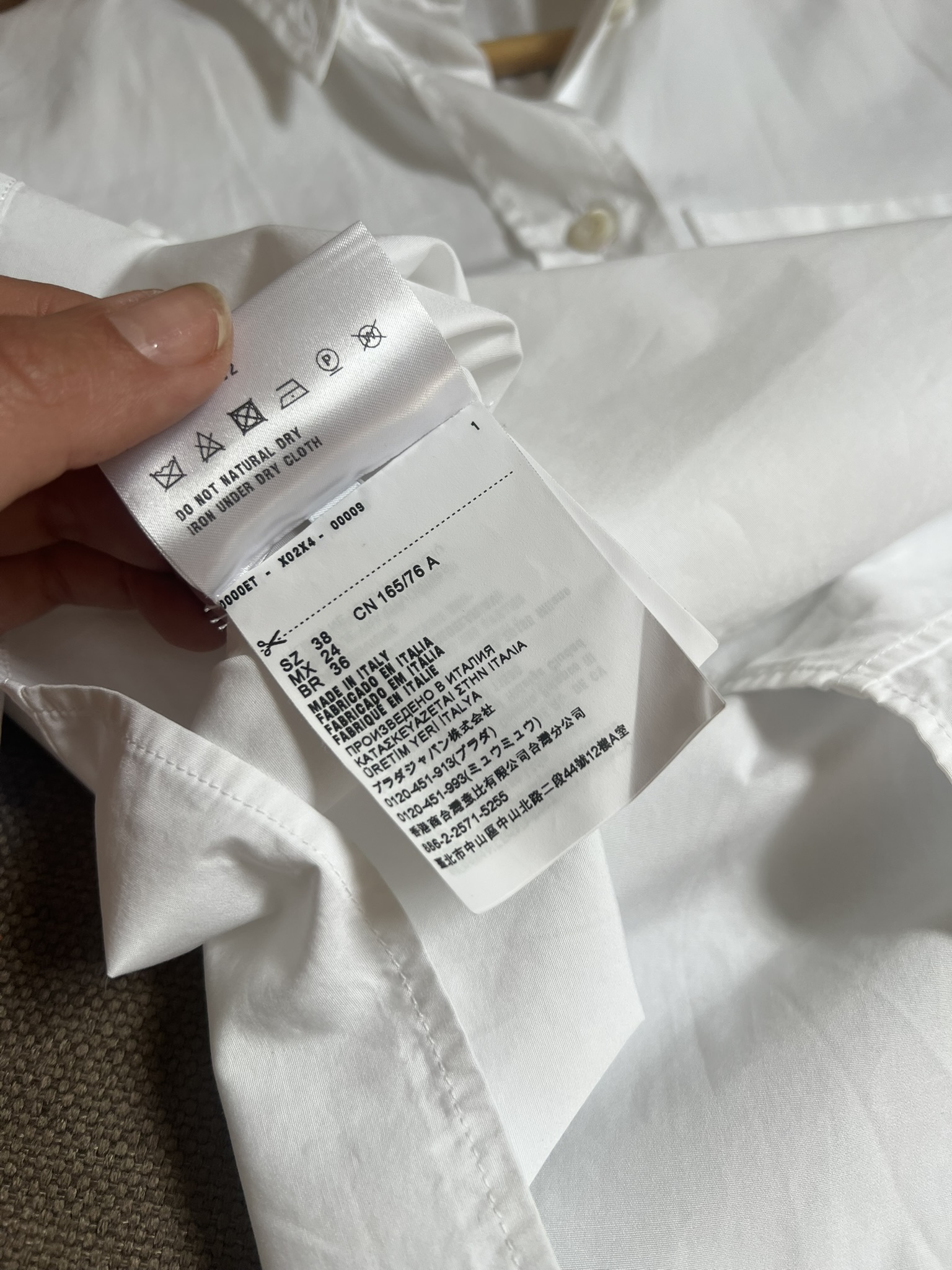 CAMICIA COTONE BIANCO PRADA