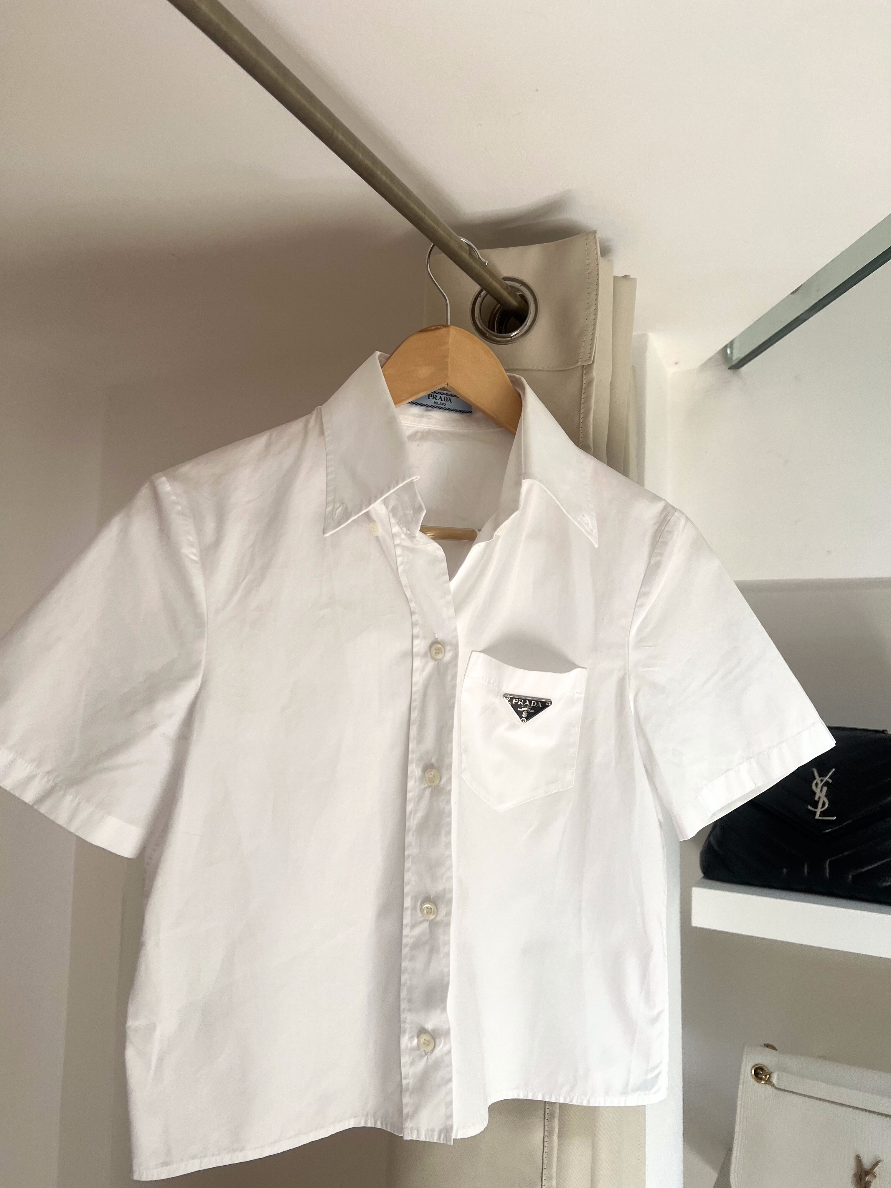 CAMICIA COTONE BIANCO PRADA