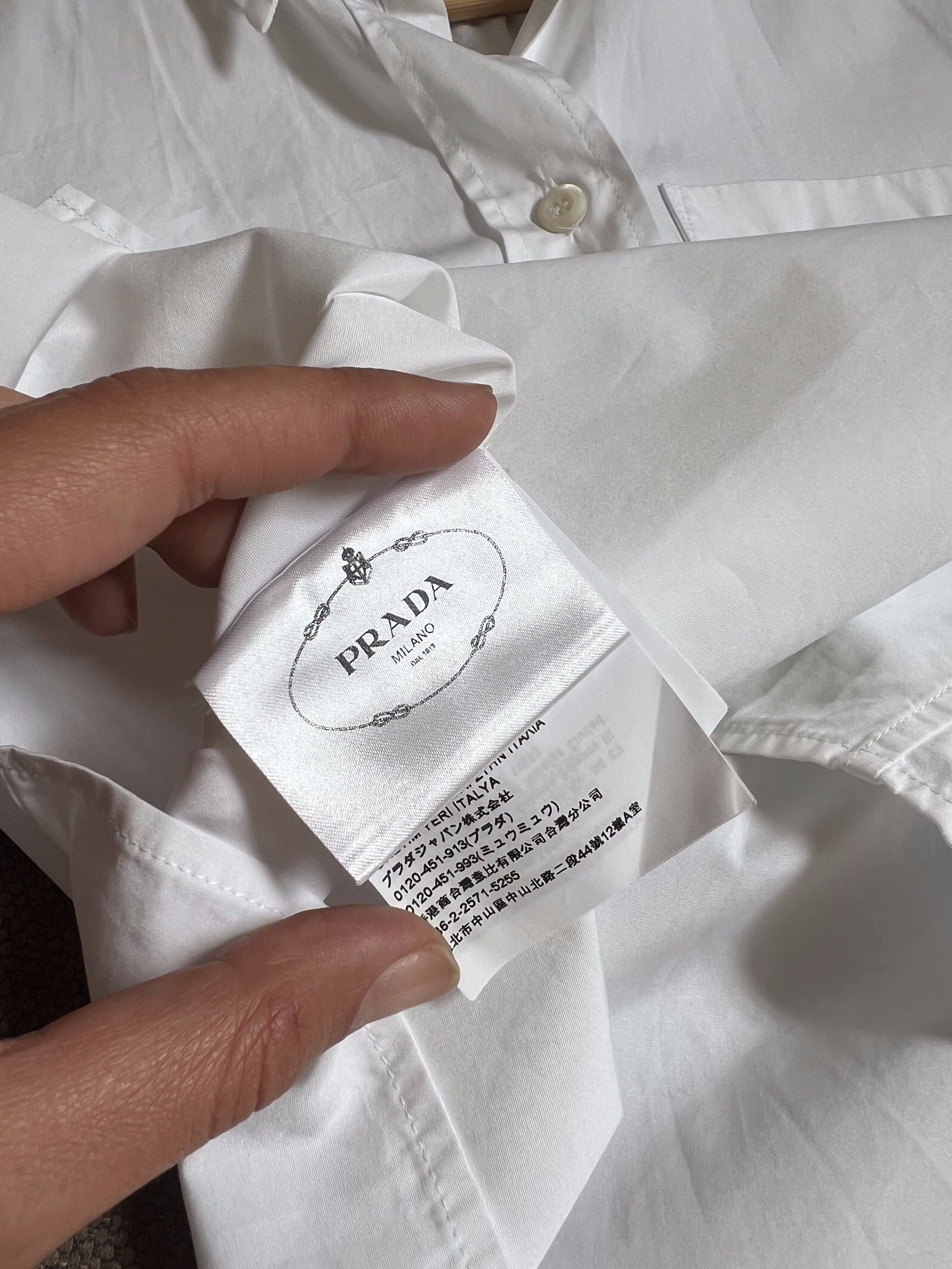 CAMICIA COTONE BIANCO PRADA