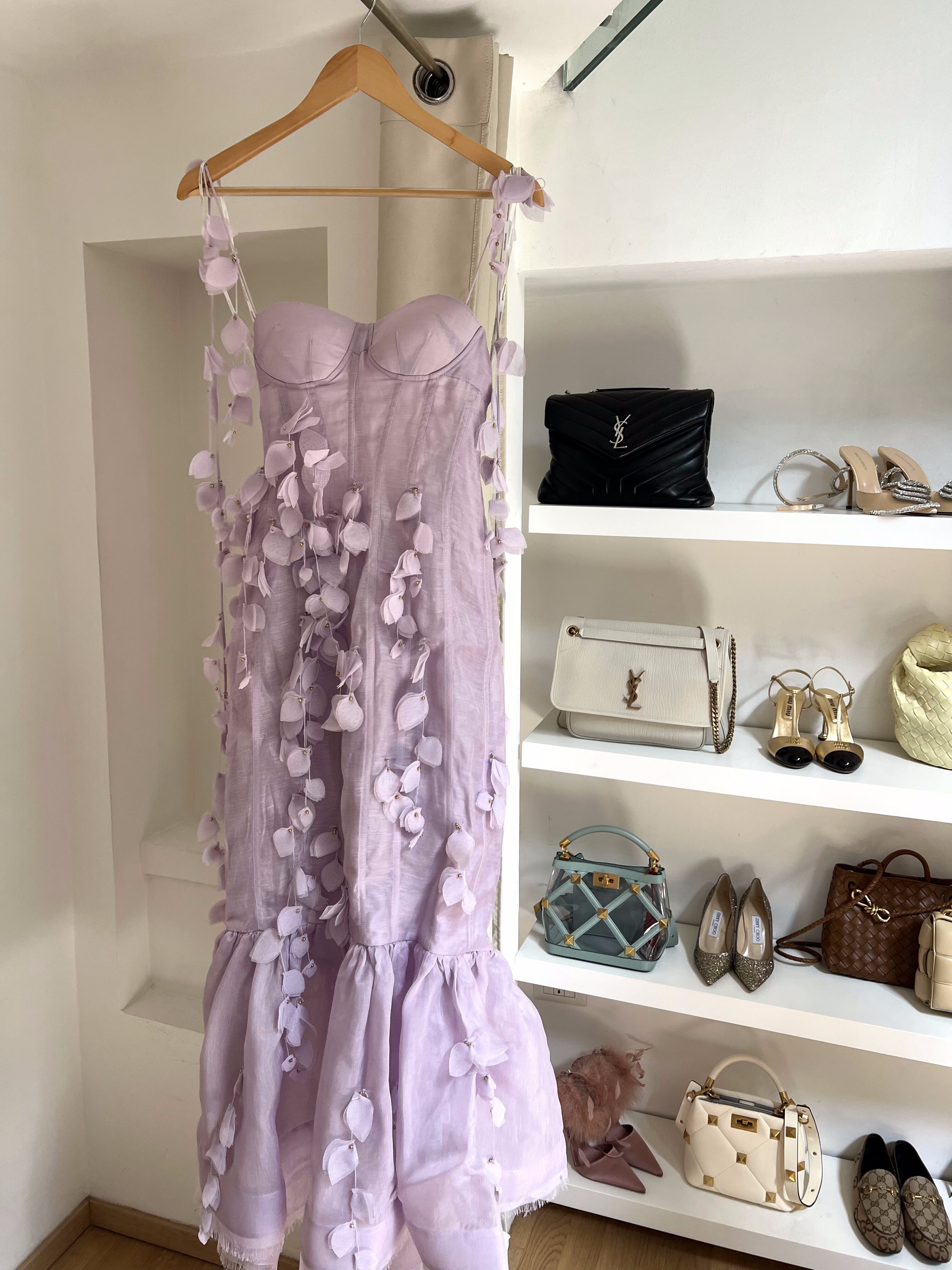 ABITO LUNGO CON FIORI APPLICATI ZIMMERMANN