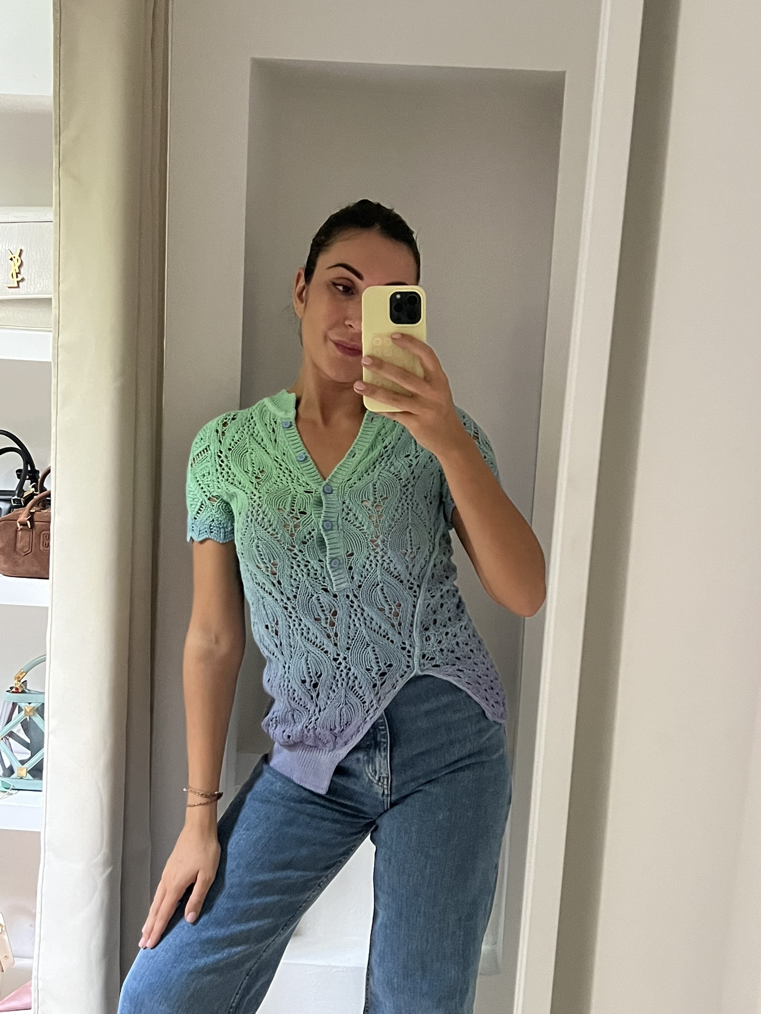 T-SHIRT IN COTONE TRAFORATO THE ATTICO