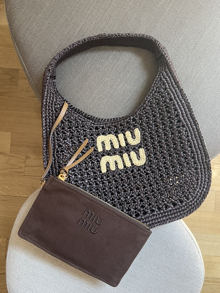BORSA HOBO RAFFIA MIU MIU