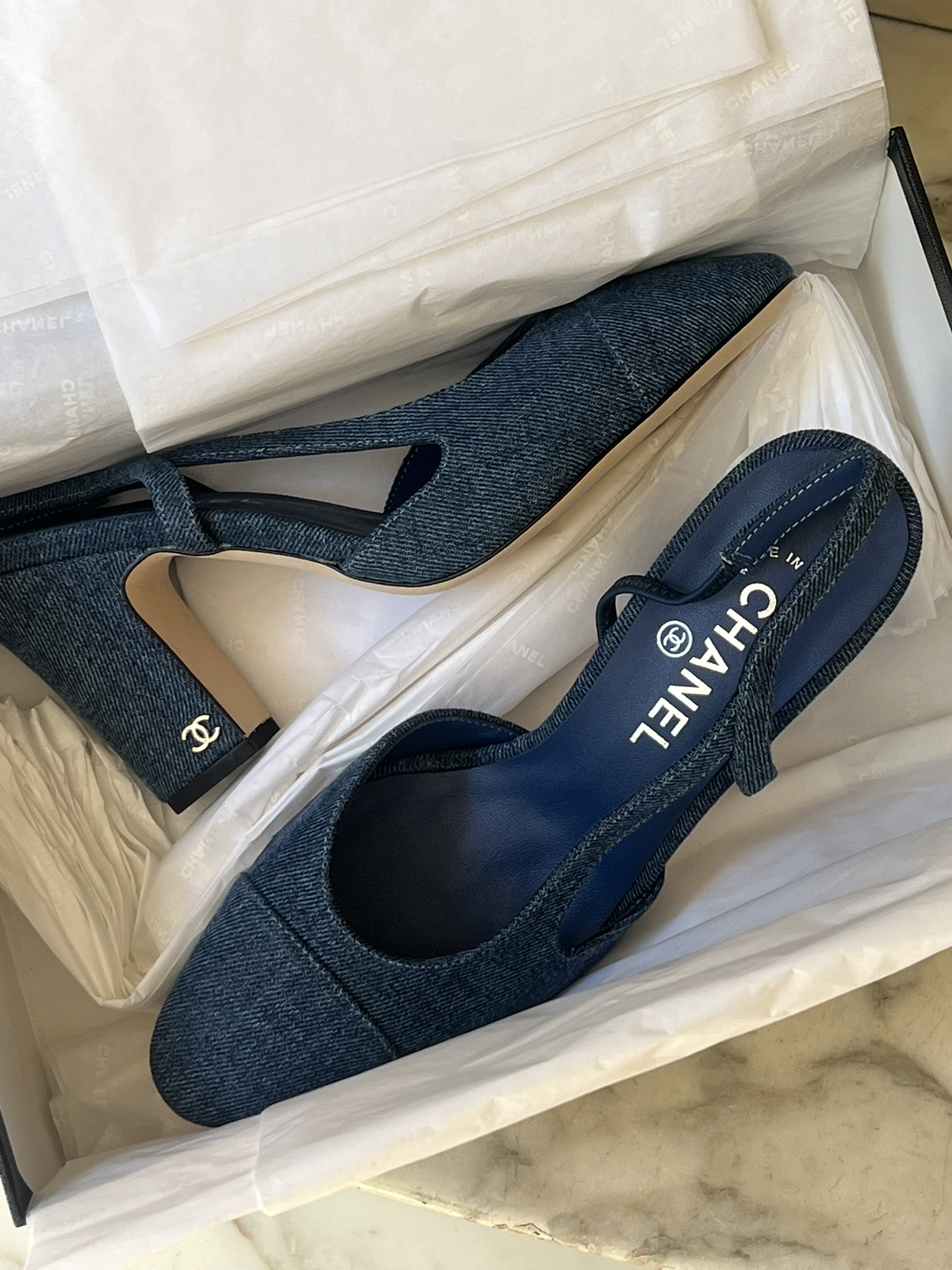 SLINGBACK DENIM CHANEL