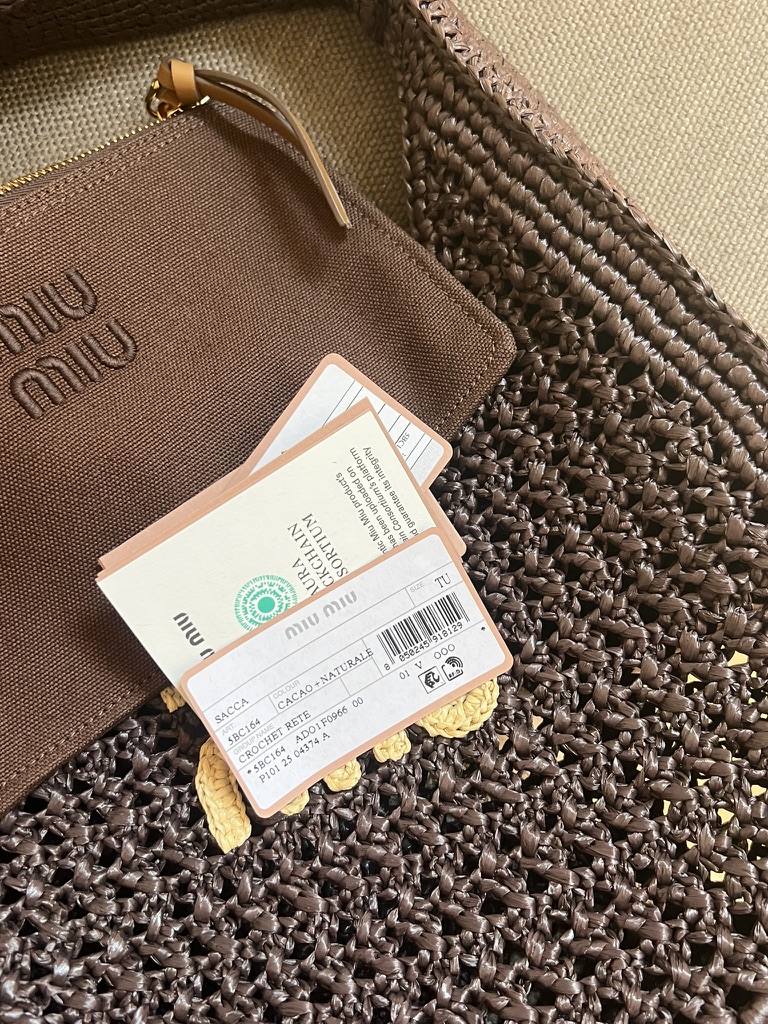BORSA HOBO RAFFIA MIU MIU