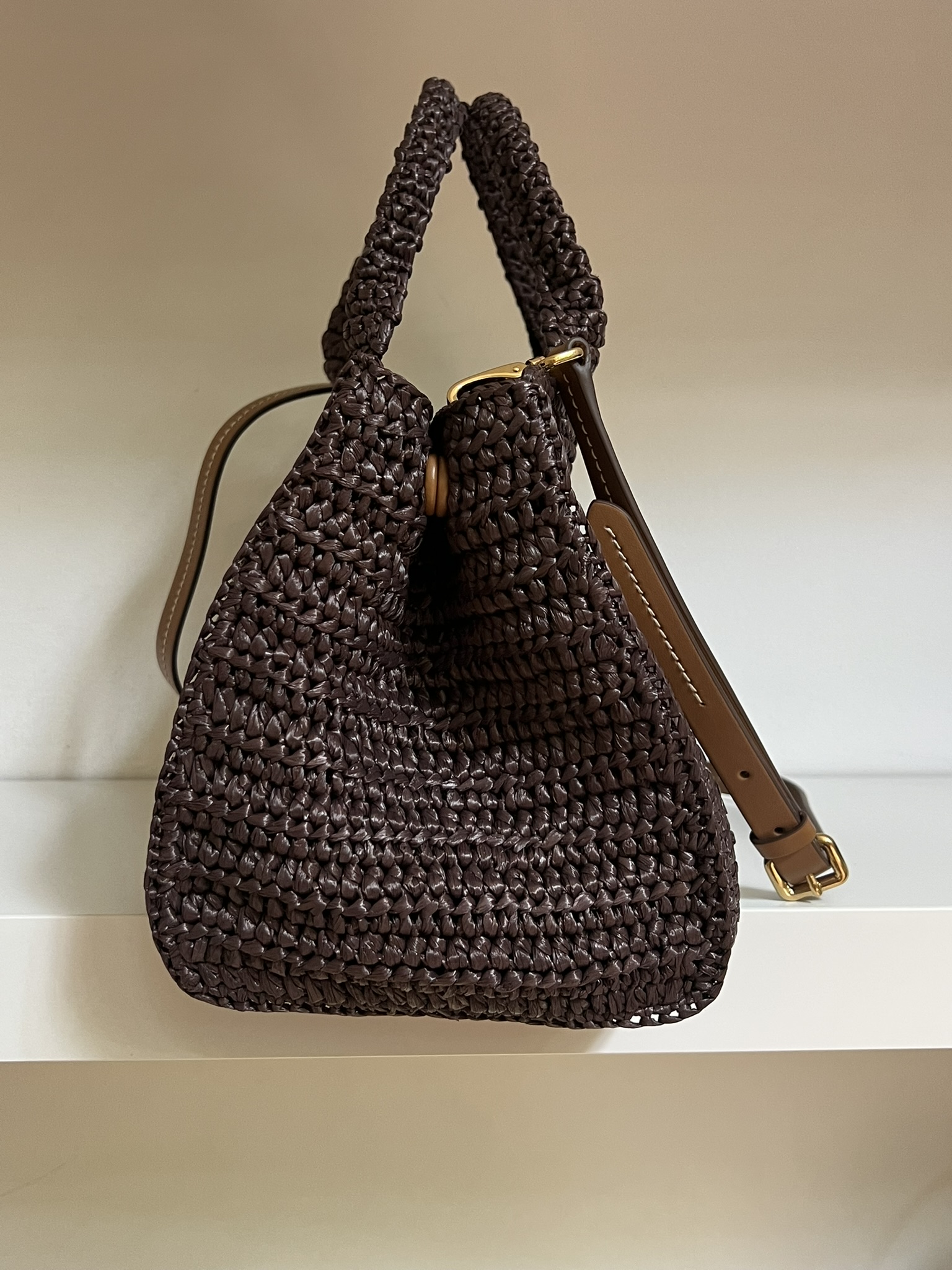 BORSA SHOPPING RAFIA MIU MIU
