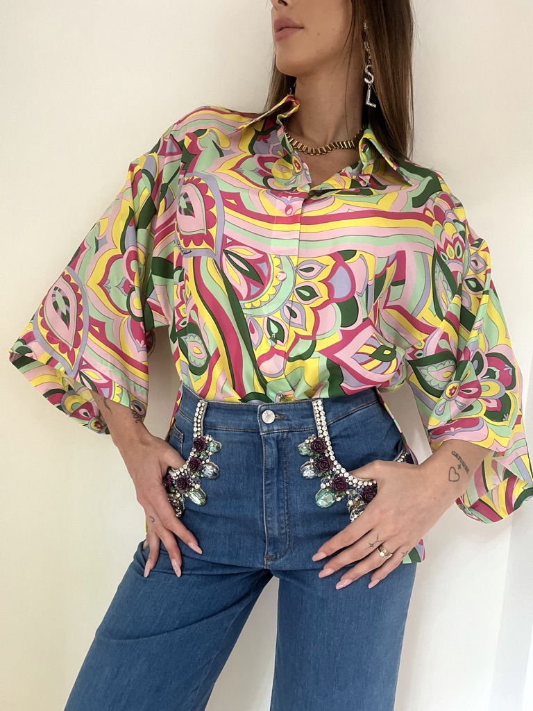 CAMICIA AMPIA MULTICOLOR DOLCE&GABBANA