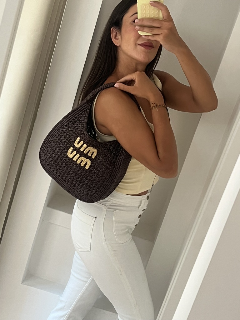 BORSA HOBO RAFFIA MIU MIU
