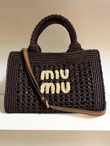 BORSA SHOPPING RAFIA MIU MIU
