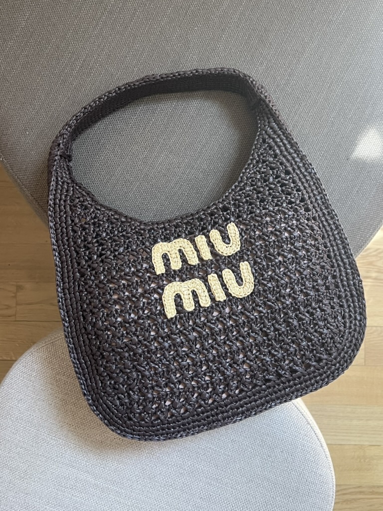 BORSA HOBO RAFFIA MIU MIU