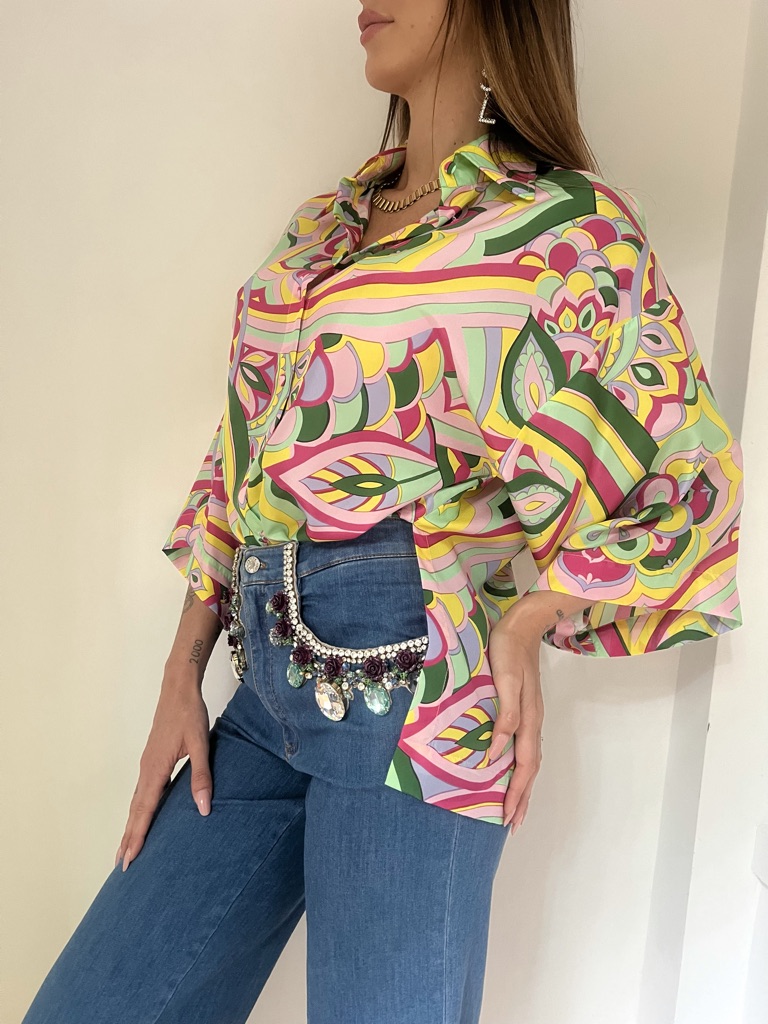 CAMICIA AMPIA MULTICOLOR DOLCE&GABBANA