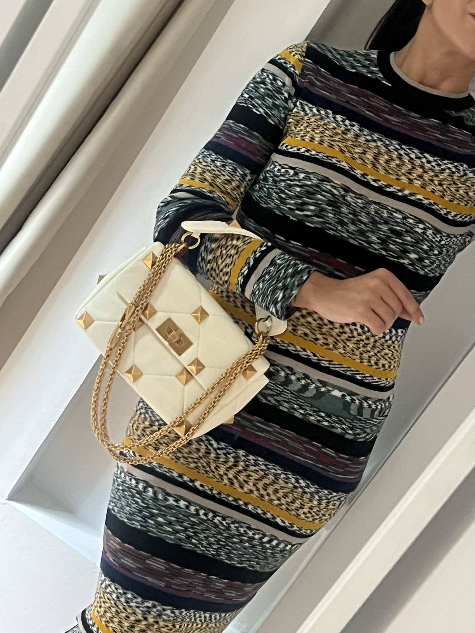 BORSA A SPALLA ROMAN STUD VALENTINO