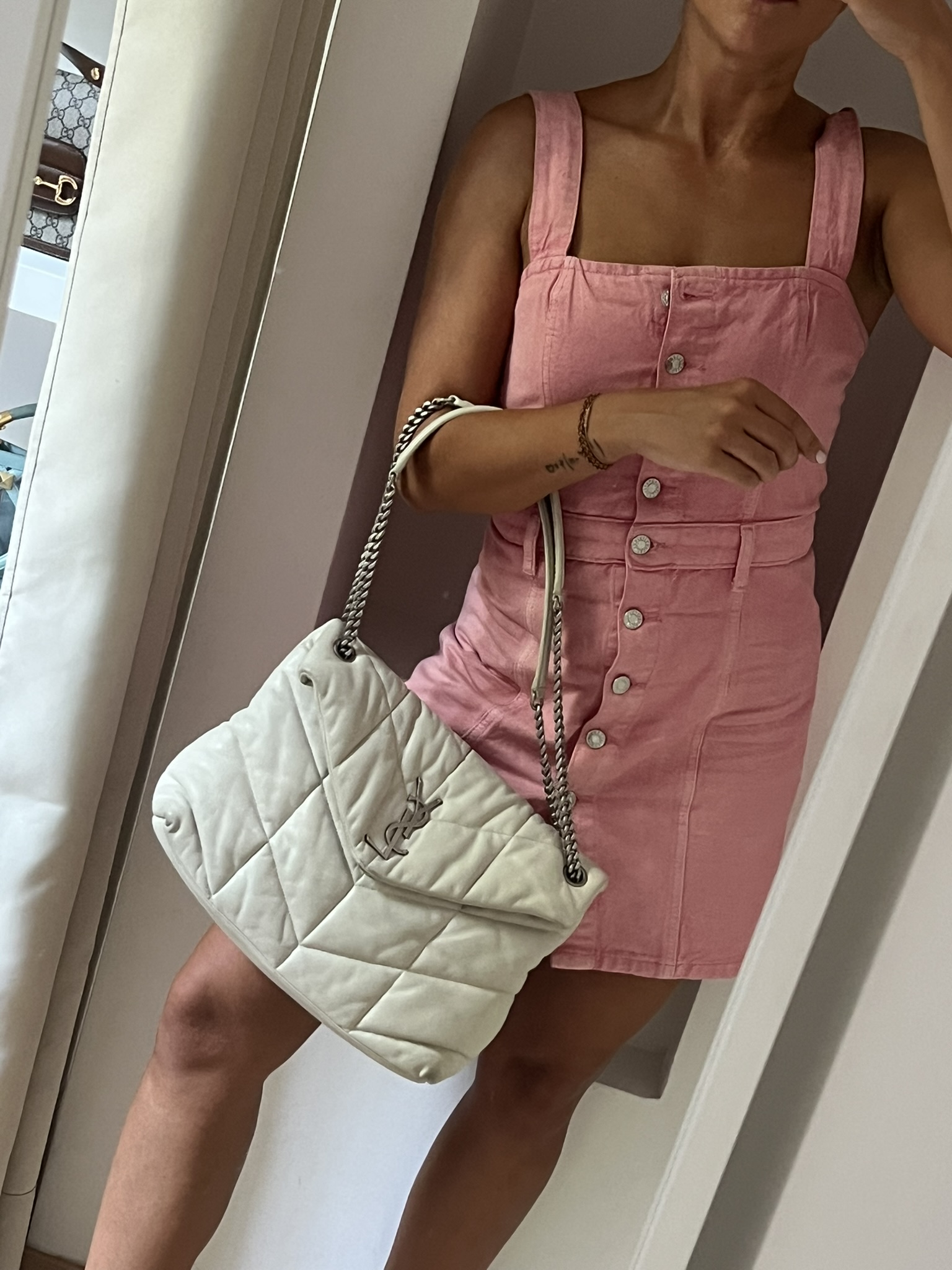 BORSA PUFFER MEDIA SAINT LAURENT