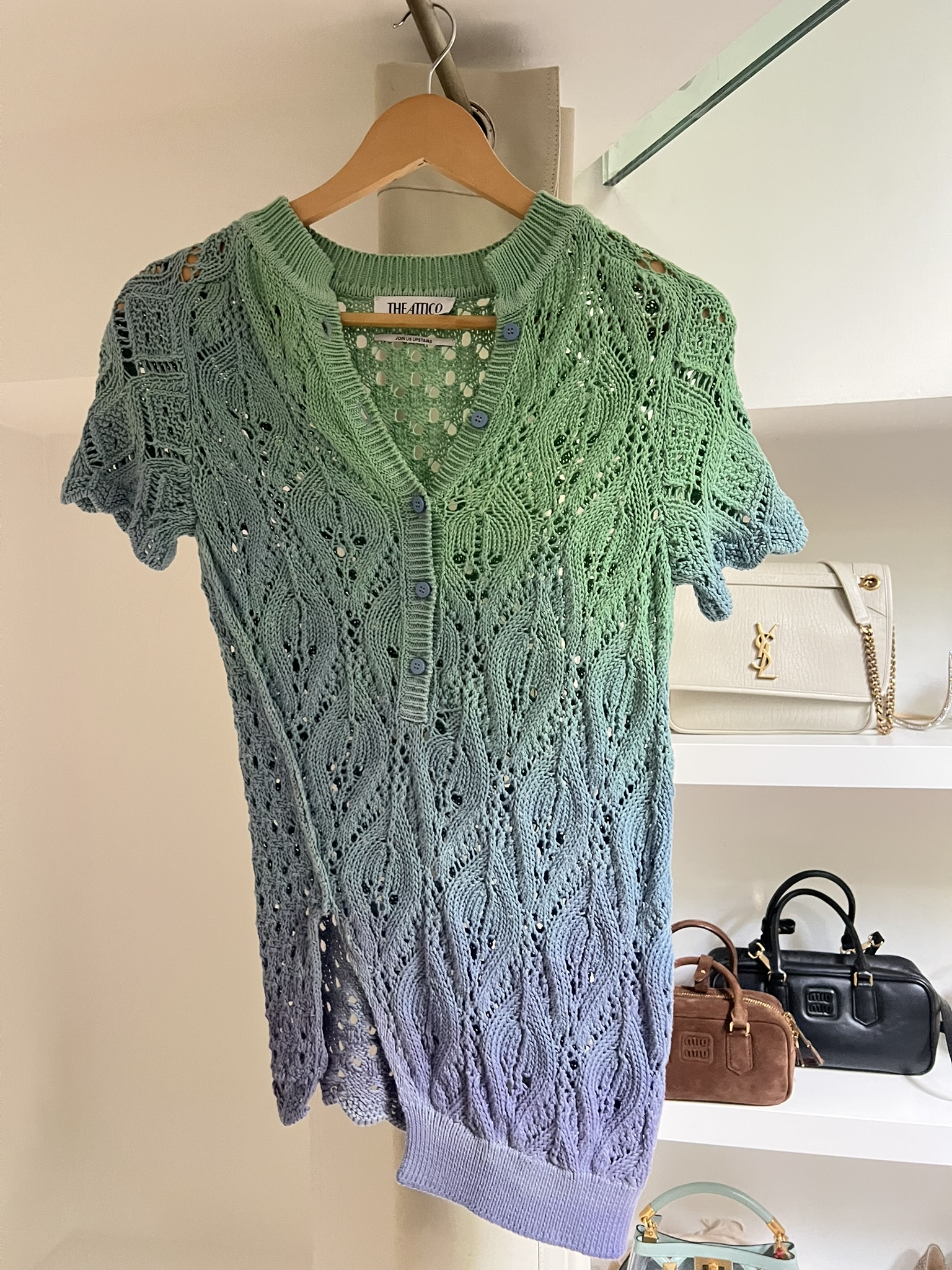 T-SHIRT IN COTONE TRAFORATO THE ATTICO