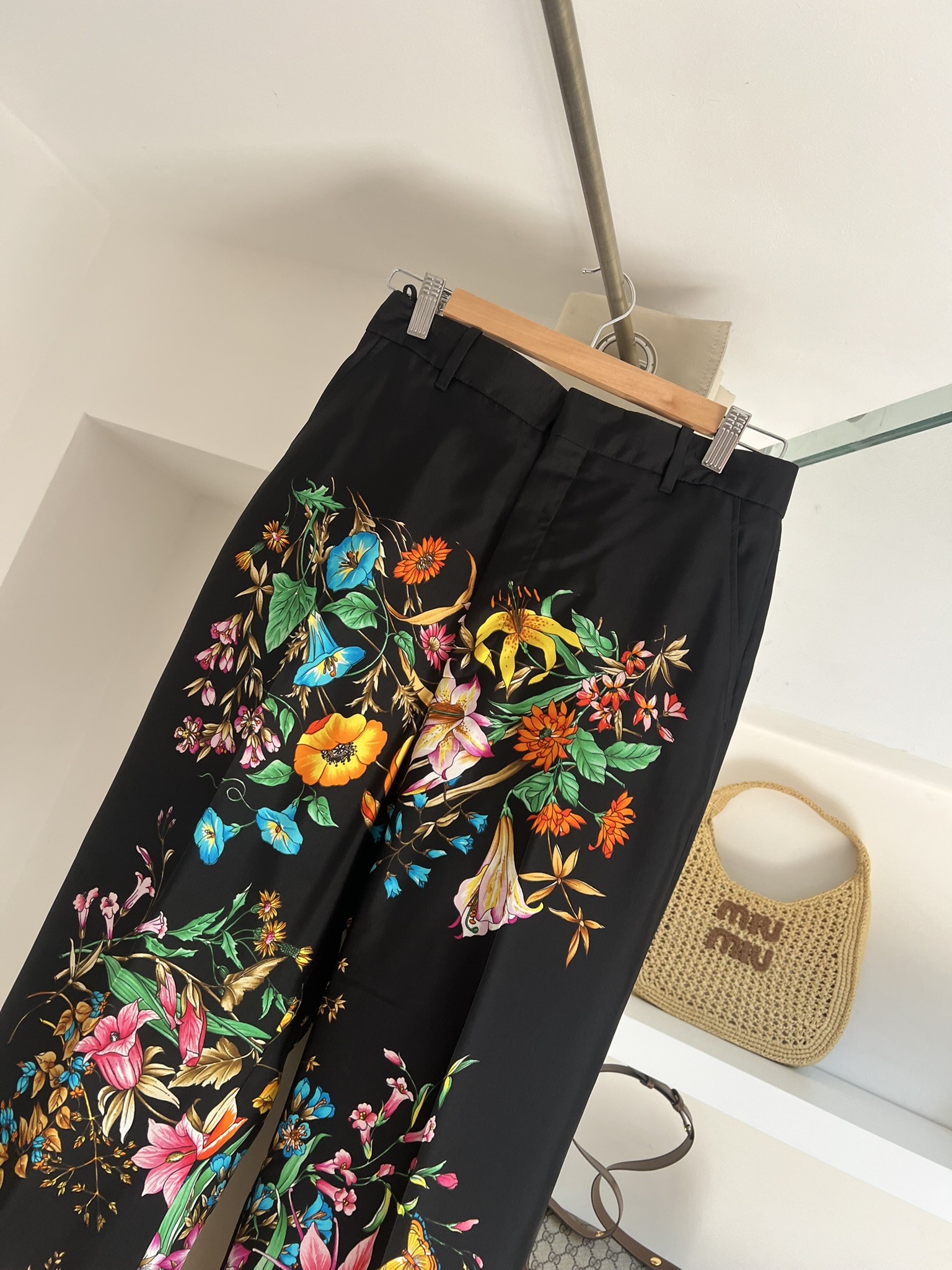 PANTALONI STAMPA FLORA GUCCI