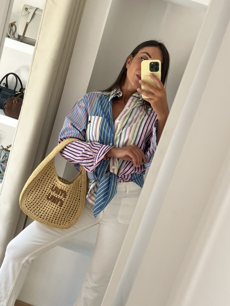BORSA WOVEN RAFIA MIU MIU