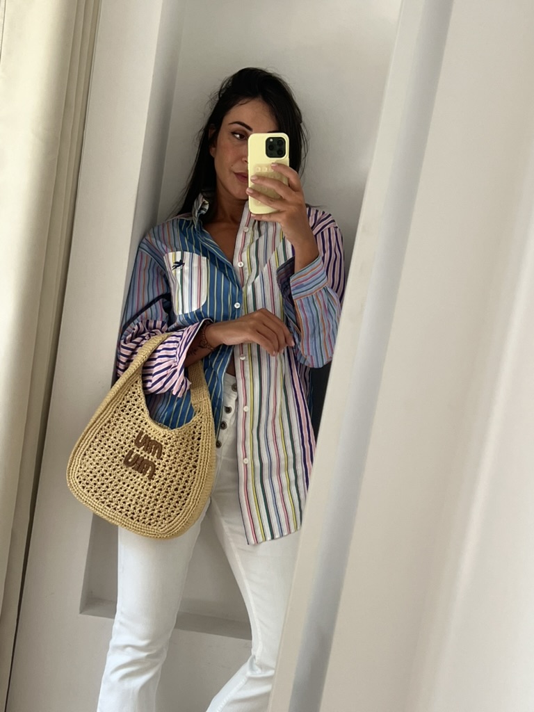 BORSA WOVEN RAFIA MIU MIU