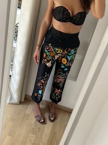 PANTALONI STAMPA FLORA GUCCI
