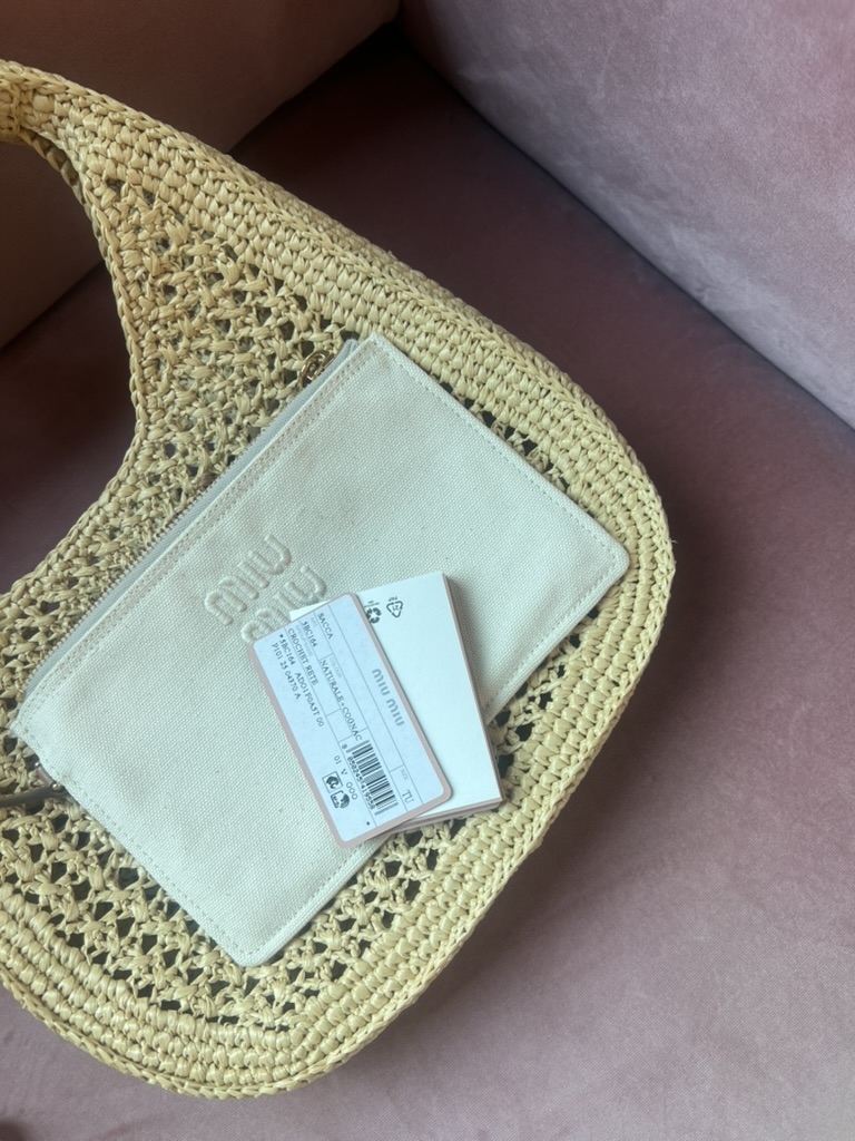 BORSA WOVEN RAFIA MIU MIU