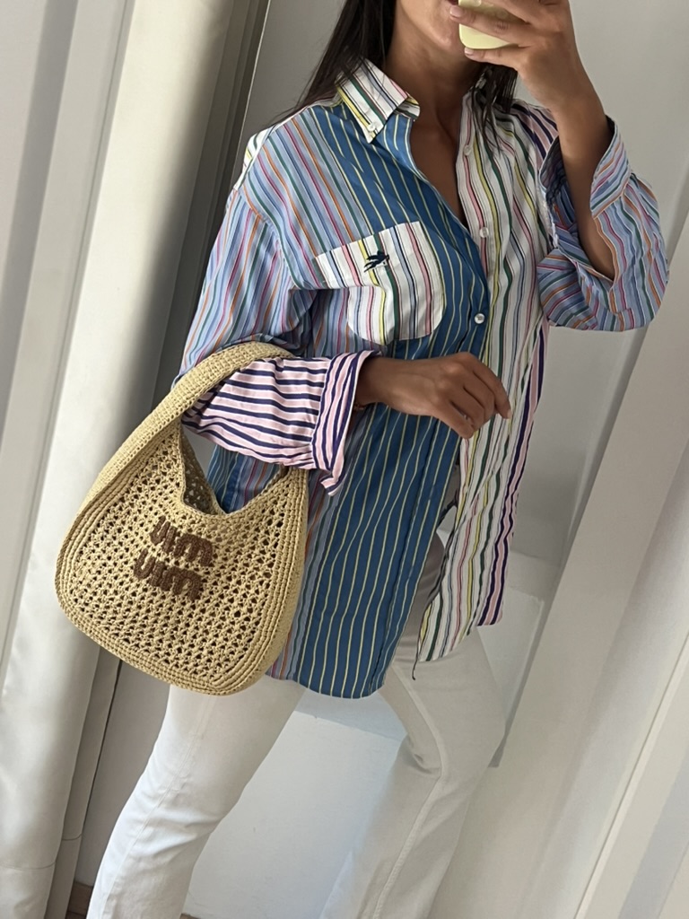 BORSA WOVEN RAFIA MIU MIU